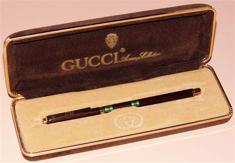 gold gucci pen|Gucci fountain pen.